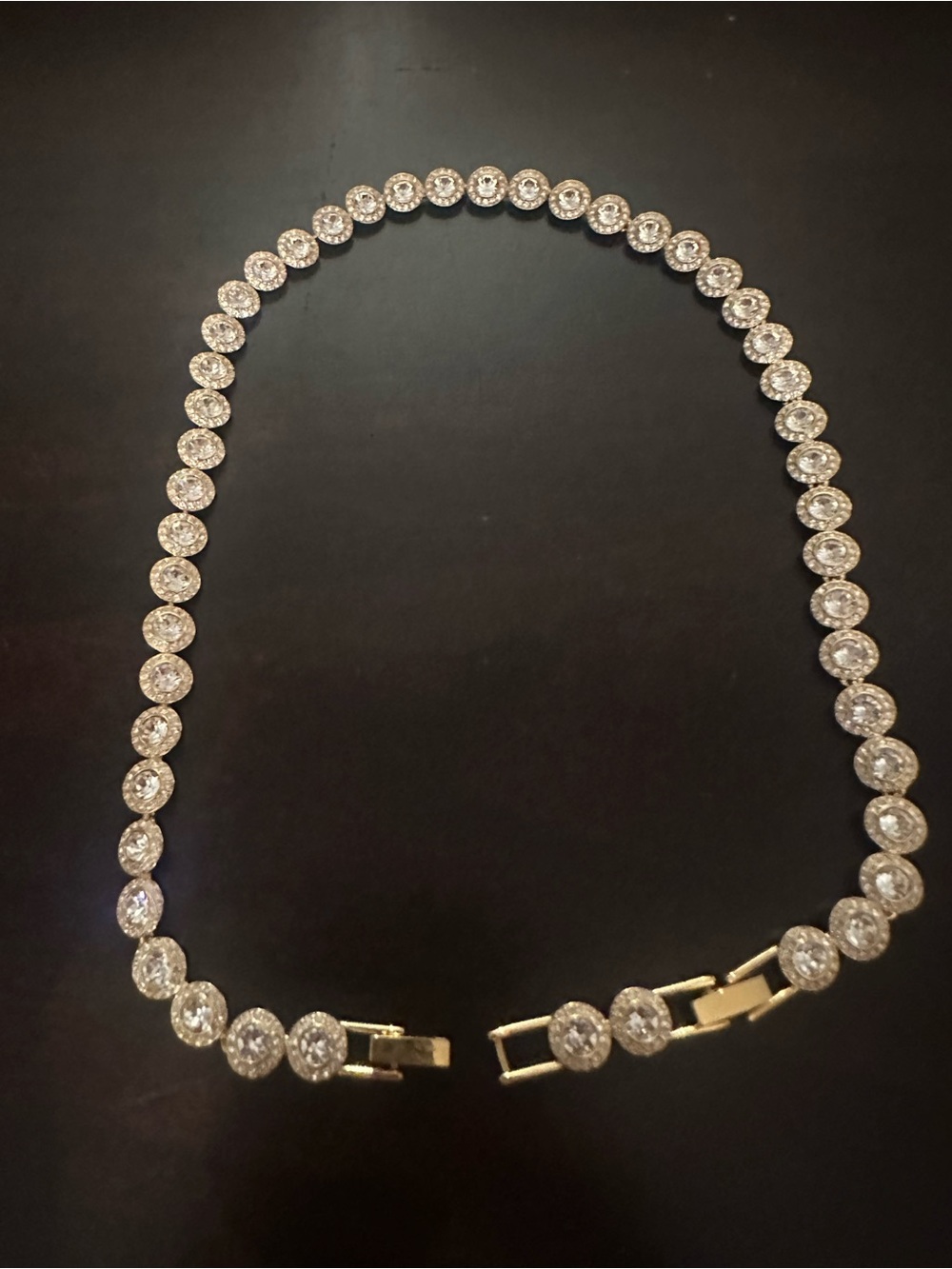Swarovski Una Angelic Necklace White Crystal 18K Gold Finish